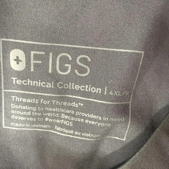 Figs Preppy Designer Medical Surgical Tech Active High Waist Gray Scrub Pant 4XL - Picture 11 of 14